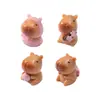 Figuras de Capibara Lindas de Primavera para Paisajes en Miniatura, Decoración de Jardín DIY, Accesorios Colgantes, Adornos Pequeños