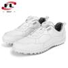 Zapatos de golf para mujer, nuevos y directos de fábrica, impermeables, antideslizantes, cómodos y resistentes al desgaste, con hebilla de botón.