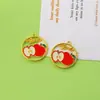 Círculo de Frutas Transfronterizo Cereza Sandía DIY Aleación Goteo de Aceite Accesorios Pendientes Colgante Llavero Colgante