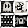 Funda de Almohada de Halloween al Por Mayor de Amazon Transfronteriza Popular Temu Lino Felpa Cuadrada Funda de Almohada Funda de Almohada Cómoda