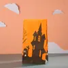 Sacos para Embalagem de Presente com Tema de Halloween, Sacos Planos, Sacos Dobráveis, Sacos de Papel Kraft, Sacos para Doces, Sacos para Alimentos, Abóbora Fantasma