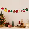 Bandeira de decoração de Natal, Bandeira pendurada de Árvore de Natal, Boneco de Neve, Presente, Sino, Suprimentos de Decoração de Cenário para Festa de Natal