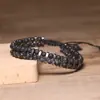 Nuevo producto transfronterizo: Pulsera tejida de piedra volcánica ajustable, Pulsera de piedra ojo de tigre, Piedra de vesícula de hierro, Regalo exquisito para hombres y mujeres