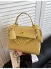 Bolsa Satchel de Luxo Modelo Kelly para Mulheres Verão 2025 Nova Moda Elegante Versátil Bolsa de Ombro de Nicho Tendência Bolsa Feminina