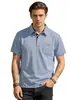 Camisa Polo Europea y Americana Transfronteriza para Hombre de Amazon Primavera y Verano con Bolsillos en Solapa, Color Sólido, Casual de Negocios, Manga Corta, Corte Holgado