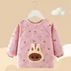 Bata para niños, babero de otoño e invierno para bebé, diseño reversible, impermeable, delantal de estilo nuevo, bata para comer, apta para niños y niñas, para uso en preescolar