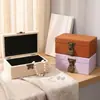 Caja de Almacenamiento de Cuero de Alta Gama Estilo Nórdico para Sala de Estar, Dormitorio, Escritorio, Caja de Almacenamiento para Documentos y Artículos Varios, Estuche de Cuero para Decoración de Sala Modelo