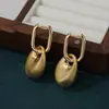 Pendientes Irregulares de Metal Cepillado, Nuevos Pendientes Populares de Metal Normcore, Lujo Accesible, Pendientes de Nicho de Gama Alta, Pendientes