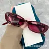 Gafas de Sol Ovaladas Retro Europeas y Americanas para Mujer, Moda de Alta Gama, Estilo Callejero Y2K Elegante y Único, Gafas de Sol Versátiles para Desfiles de Moda