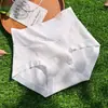 Ropa Interior de Algodón Puro para Mujer 2026 Nuevo Verano Textura Dulce de Espiga de Trigo 100A Antibacteriana Calzones de Tiro Extendido para Mujer