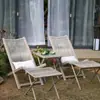Silla reclinable Yunqi genuina silla de ocio para balcón exterior patio respaldo silla de ratán silla perezosa casa de huéspedes de celebridad mesa y silla plegables