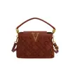 Bolsa Feminina com Design Elegante de Letra V, Moda Transfronteiriça Bolsa de Ombro Simples, Estilo Coreano Tendência Bolsa Transversal Quadrada Pequena
