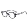 Gafas Retro Ovaladas de Marco Negro Estilo Europeo y Americano para Mujer, Moda Callejera Estilo Y2K, Monturas para Gafas con Filtro de Luz Azul, Se Pueden Personalizar con Lentes Graduados