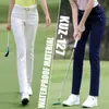Pantalones de Golf Pgm para Mujer, Pantalones Largos de Otoño e Invierno, Nuevo Tejido Impermeable de Alta Elasticidad, Pantalones de Mujer de Corte Ajustado