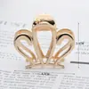 Presilha Pequena de Garra Estilo Coreano com Coroa para Mulheres, Presilha de Tubarão em Metal, Versátil e Elegante, Simples Pente de Cabelo para Parte de Trás da Cabeça