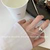 Anillo de amor tridimensional con diseño de nicho de estilo coreano, anillo plegable plisado irregular, exagerado, para hombres y mujeres, simple
