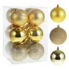 Venda Direta de Fábrica Lanrun Conjunto de Bolas de Natal 6/8cm Embalado em Caixa de PVC Bolas Decorativas de Natal Pacote com 12 Bolas de Natal de Plástico
