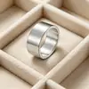 Anillo de 10 mm de bola interior ranura exterior mate cepillado anillo de acero de titanio 316 para hombres y mujeres anillo anillo anillo