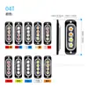 Luz Lateral Popular Transfronteriza 4LED, Luces Centrales de Rejilla de Alto Brillo, Luces de Advertencia Intermitentes, 12-24 Universal Ultra Delgadas para Modificación