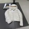 25 Estilo Novo Outono e Inverno m Pequeno O Jaqueta Feminina de Cintura Curta Pode Ser Fina Com Capuz Brilhante Jaqueta de Penas