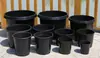 Fornecimento Direto da Fábrica bacia de galão redonda grande multi-especificação preta vaso de flor de plástico de chão bacia de galão robusta atacado