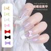 Nuevas Mini joyas para uñas de lazo de celebridad de Internet, resina de color macarrón tridimensional esmerilada, pegatinas para uñas de princesa multicolor
