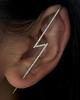 Kayi Aretes y Ganchos para Oreja Personalizados de Moda Europea y Americana para Mujer, Perforación Auricular Diagonal con Agujas para Oreja con Rayos Rodeando el Cuerpo Humano