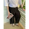 Pantalones de traje plisados estilo retro americano para hombre, verano 2025, estilo callejero neutro, holgados, sueltos, casuales, de pierna ancha