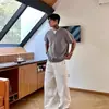 Camiseta de Tricô Casual Slim Masculina Gola V Manga Curta Estilo Old Money Macia e Encerada Nova Coleção Verão 2025