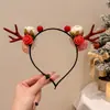 Chifres de Rena de Natal Transfronteiriços Decoração de Árvore Pequena Presilha de Cabelo de Natal Pelúcia Fofa Adereço de Cabeça para Festa de Feriado Acessórios de Cabelo para Meninas
