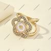 Estilo Chanel flor de aleación con incrustaciones de diamante abrigo cortavientos hueco bufanda fija bufanda de moda hebilla de bufanda de moda