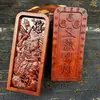 Suministros Taoístas Token de Madera de Azufaifo Relieve Estatuas de Wang Lingguan Decreto Token Orden de los Cinco Truenos de Wang Lingguan