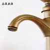 Grifo Calentador de Agua Caliente y Fría Estilo Europeo Retro Elegante Antiguo de Cobre Puro Lavabo de Encimera de Cobre Completo Lavabos de Encimera Lavabos Lavabos Cobre Antiguo