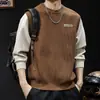 Suéter de Punto Grueso para Hombre, Nuevo Estilo Otoño e Invierno 2026, Ropa Cálida para Hombre, Bloques de Color, Capa Base Pesada, Marca de Moda, Tallas Grandes, Ropa de Abrigo