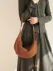 Nova Bolsa de Suede Fosco Estilo Retro Bolinho para Outono e Inverno Feminina, Couro Genuíno Versátil para Trabalho Ombro Sub-braço Transversal