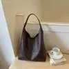 Nova bolsa de palha tecida outono e inverno para mulheres, bolsa de ombro de grande capacidade, bolsa de couro macio de alta qualidade, bolsa feminina estilo coreano para o dia a dia