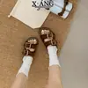 En Stock Sandalias de Cuero Estilo Vintage Perezoso Estilo Birkenstock para Mujer, Uso Exterior de Verano, Suela Suave, Sandalias Cómodas de Una Correa