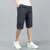Pantalones Cortos Deportivos de Verano para Hombre Modernos Ropa de Trabajo Casual Versátiles Sueltos Elásticos Transpirables de Secado Rápido a la Rodilla