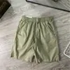 Shorts Masculino de Sarja Lavagem Única Estilo Japonês Algodão Secagem Rápida Cintura Elástica Moda Esportiva Casual Comprimento Médio Verão