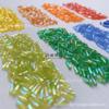 Tubo espiral 2*6mm série colorida transparente bordado francês miçangas costuradas à mão DIY feito à mão acessórios para vestido de dança latina