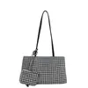 Bolsa de Compras de Lona a Cuadros de Gran Capacidad Estilo Japonés, Bolso Tote Vintage Patchwork, Bolso de Mano de Moda