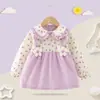 Pantalón de tirantes para bebé niña Otoño e Invierno Ropa de exterior Estilo occidental Falda de princesa Babero para comer infantil Delantal impermeable a prueba de suciedad Protector para bebé