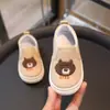 Tênis de Lona Infantil 2024 Primavera e Outono Novos Sapatos Infantis para Meninos e Meninas Bebê Jardim de Infância Sapatos para Interior