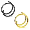 Tachuela de nariz espiral de doble capa de acero inoxidable 316, tachuela para cartílago de oreja, joyería de piercing estilo minimalista europeo y americano, venta directa del fabricante