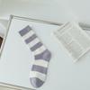 Calcetines Estilo Coreano para Mujer Color Caramelo Rayados Boca Suelta Calcetines Medios Calcetines Casuales Anchos Calcetines Rayados Calcetines Apilados