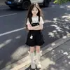 Conjunto de Verano para Niñas con Peto 2026 Nuevo Estilo Coreano Ropa de Verano para Niñas, Manga Corta Súper Linda para Niños