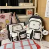 Set de Mochila Bicolor Modelo Nuevo Primavera 2026 para Estudiantes de Primaria y Secundaria, Bolsa de Tutoría de Estilo Alto Dopamina para Estudiantes de Secundaria