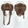 Cardcaptor Sakura Sakura Kinomoto Peruca Cosplay Kashiwabara Sakura Tomoyo Cardcaptor Sakura Peruca de Cabelo Curto com Franja