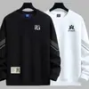 Moletom Masculino 280g, Estilo Primavera e Outono, Solto e Versátil, Pulôver da Moda com Gola Redonda, Blusa Casual