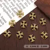 Accesorios de arte para uñas transfronterizos, cruz de estilo oscuro, joyería de aleación retro de moda, nuevas decoraciones metálicas para arte de uñas